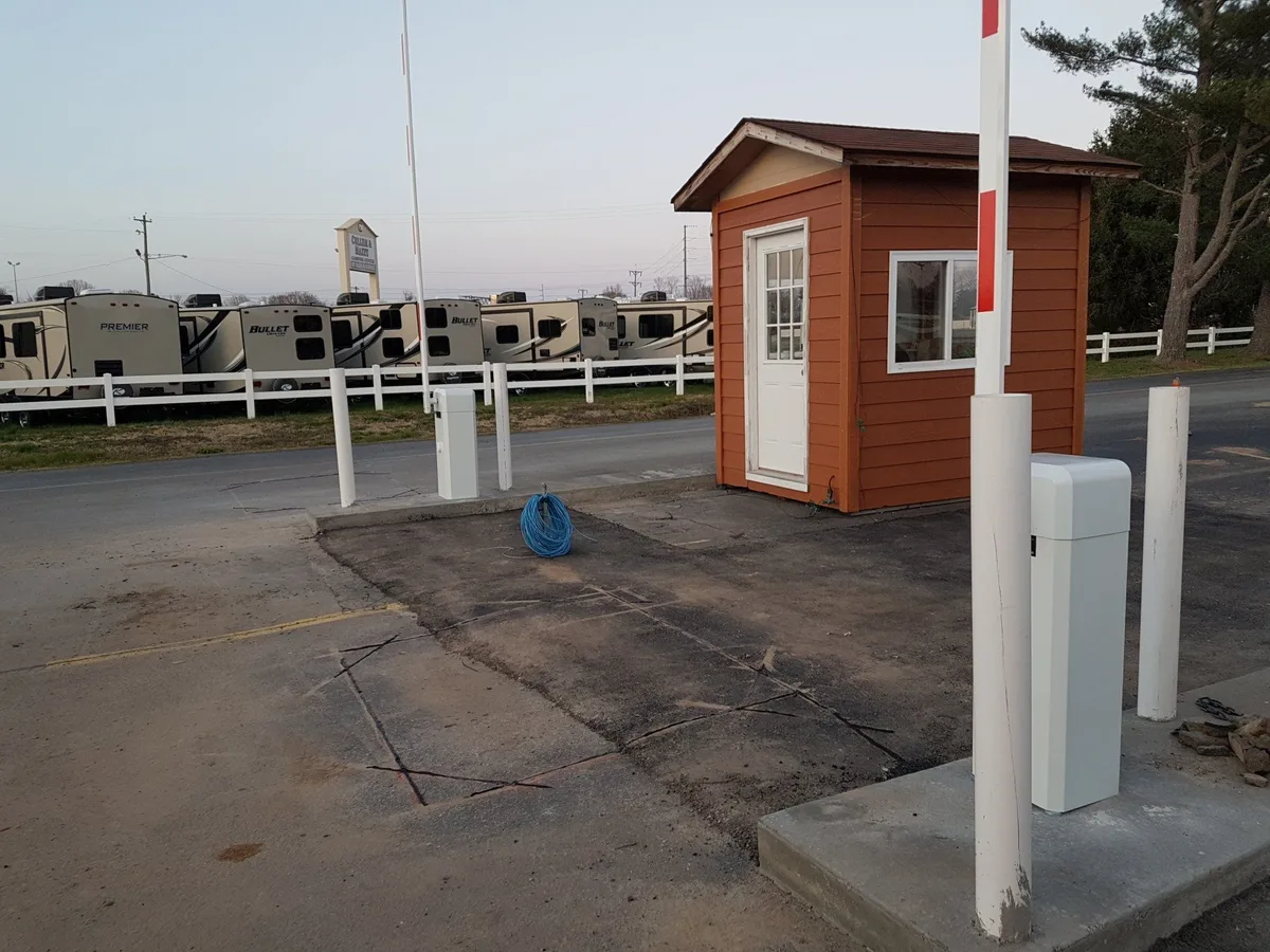 Campground barrier gate system installation by Parking BOXX
