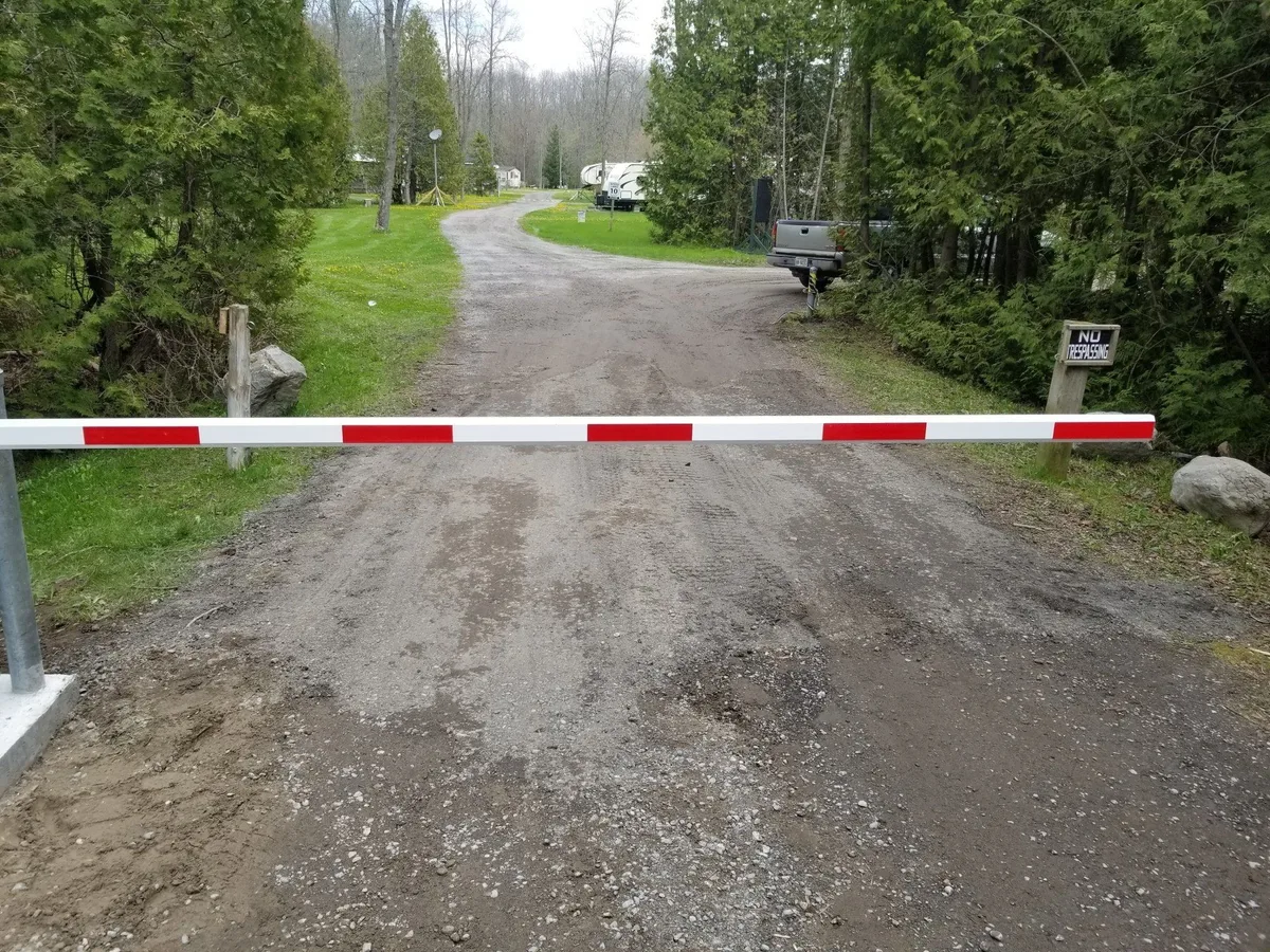 Parking BOXX gate installation at Cedardale — Carrying Place, Ontario