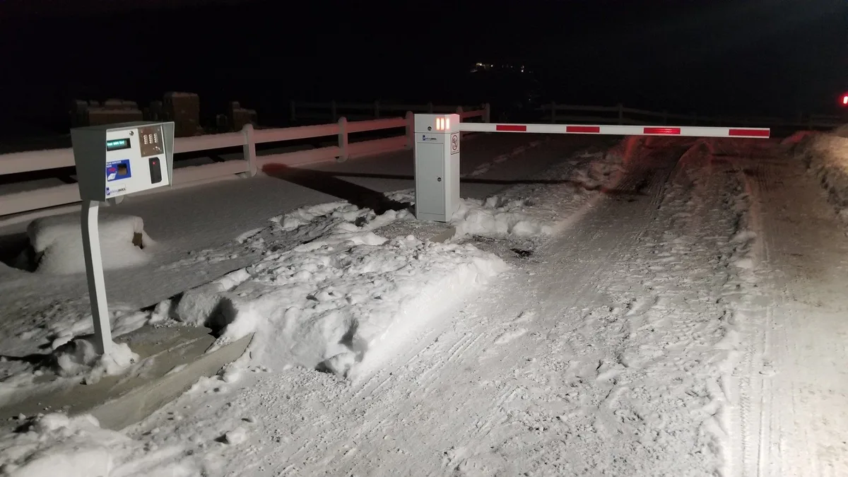 RV park barrier gate installation by Parking BOXX