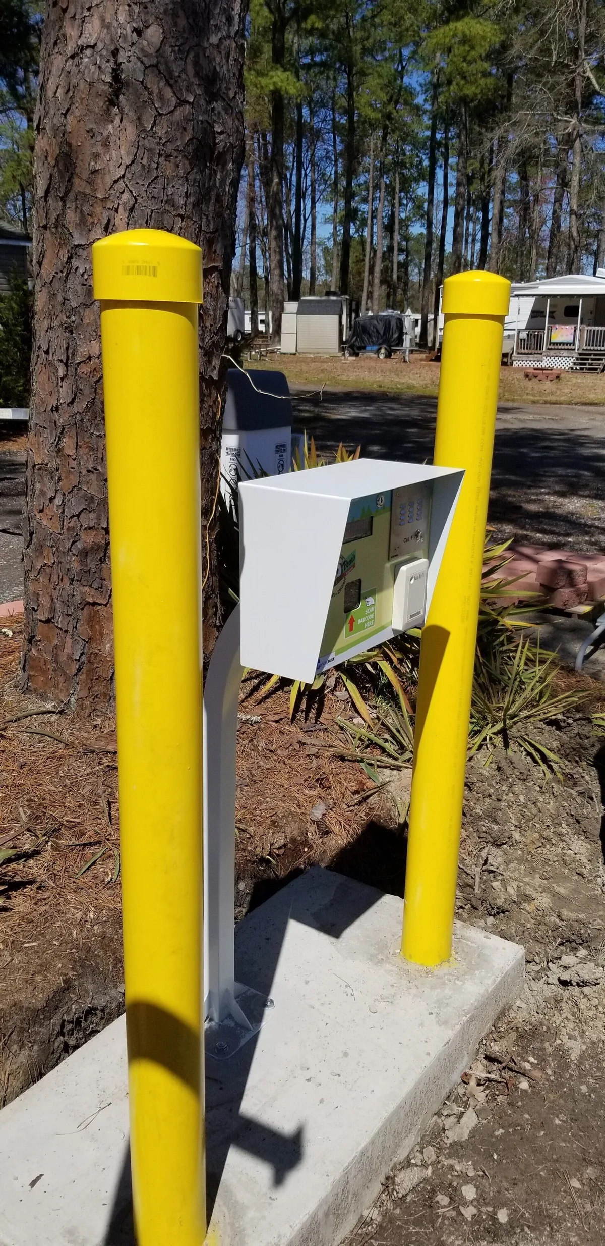 Campground gate entry station installation by Parking BOXX