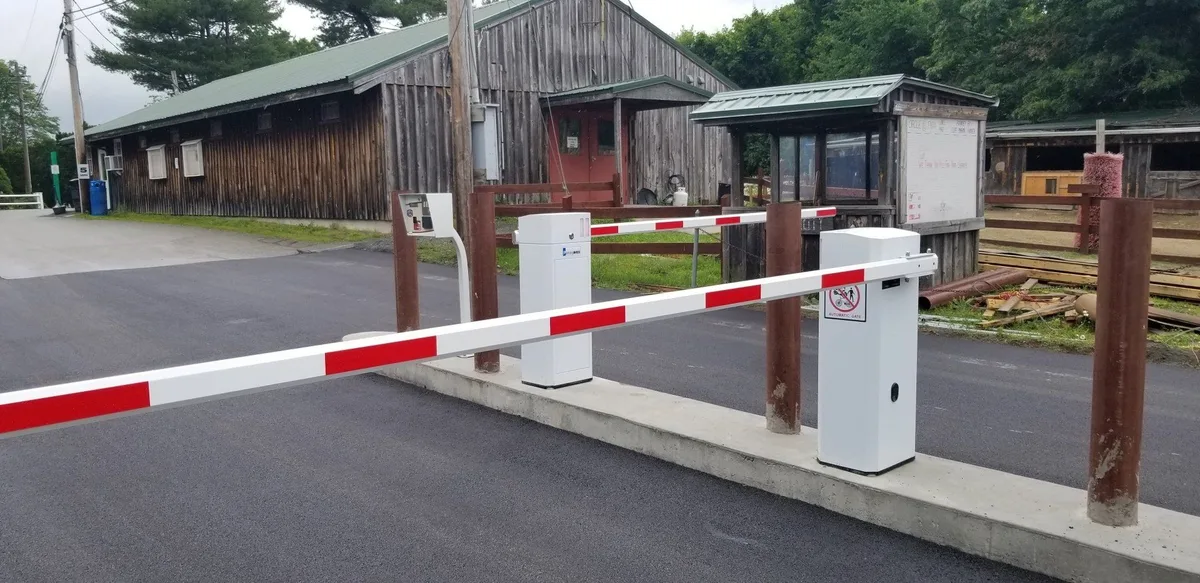 Campground barrier gate and access pedestal installation by Parking BOXX