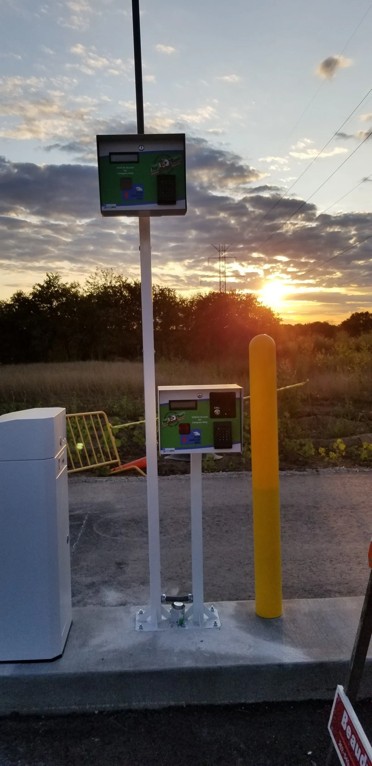Parking BOXX campground gate hardware