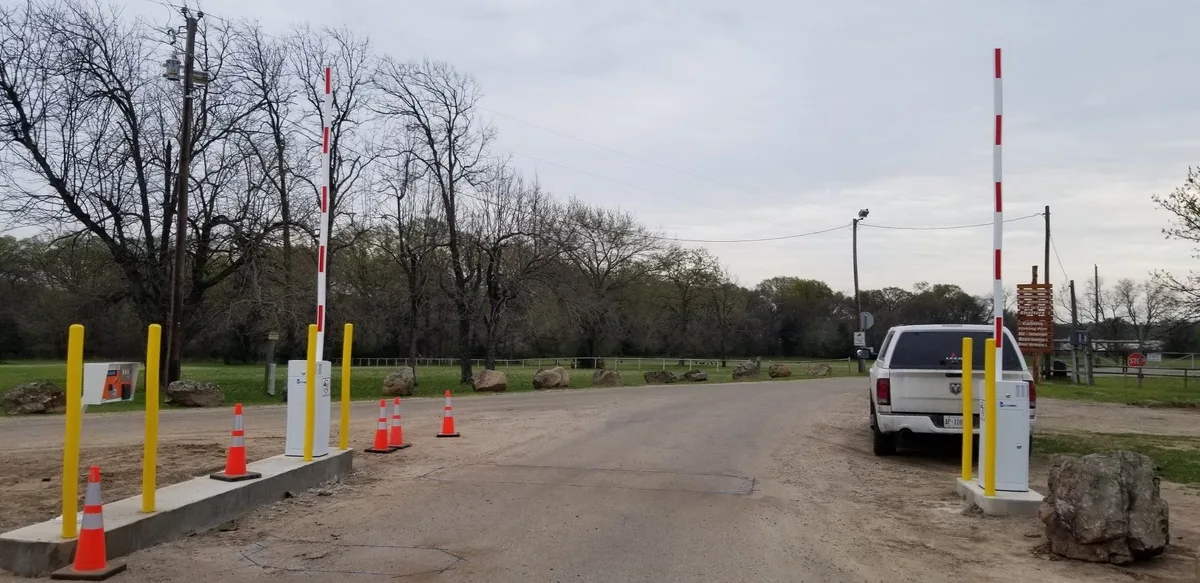 Campground barrier gate installation by Parking BOXX