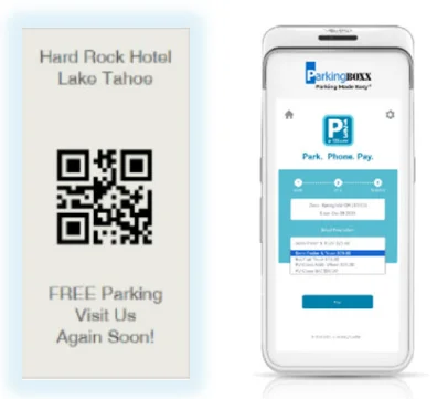 Parking BOXX validation QR coupon and CloudEASE handheld app
