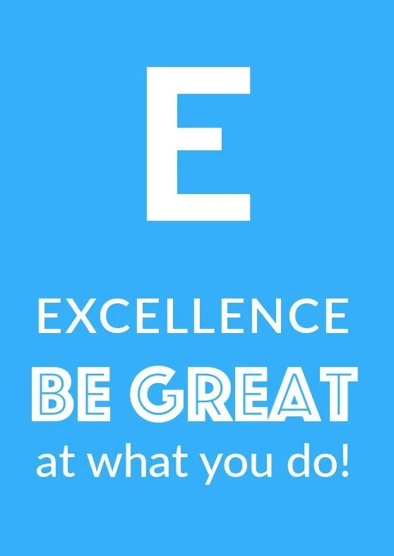 Excellence — core value