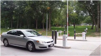 Green Lake Campground Parking BOXX gate — full view