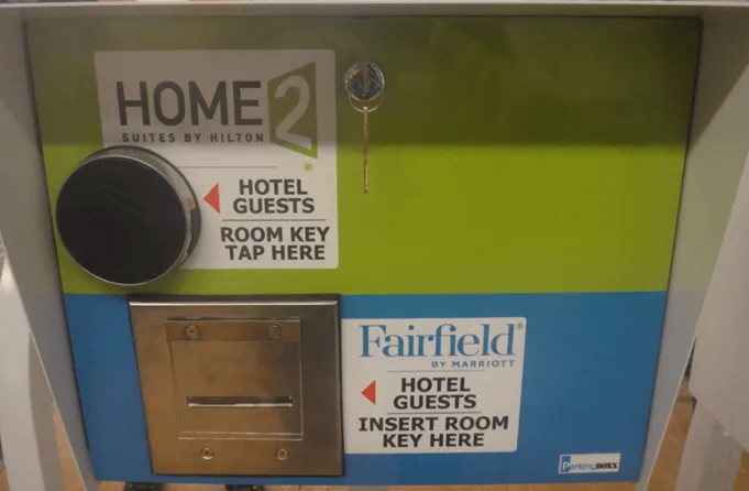 Home2 Fairfield hotel entry pedestal