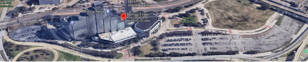 Hyatt Regency Dallas parking satellite view