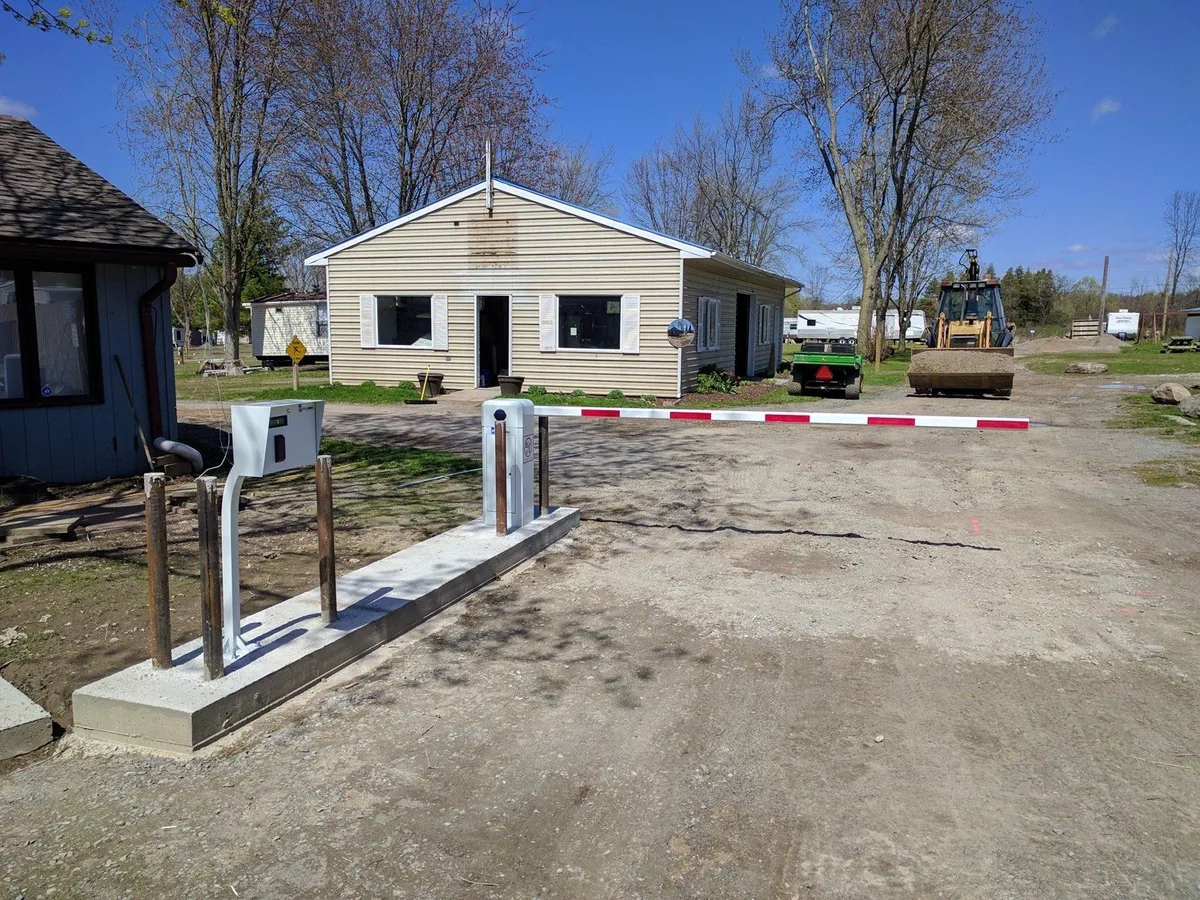Campground gate system installation by Parking BOXX