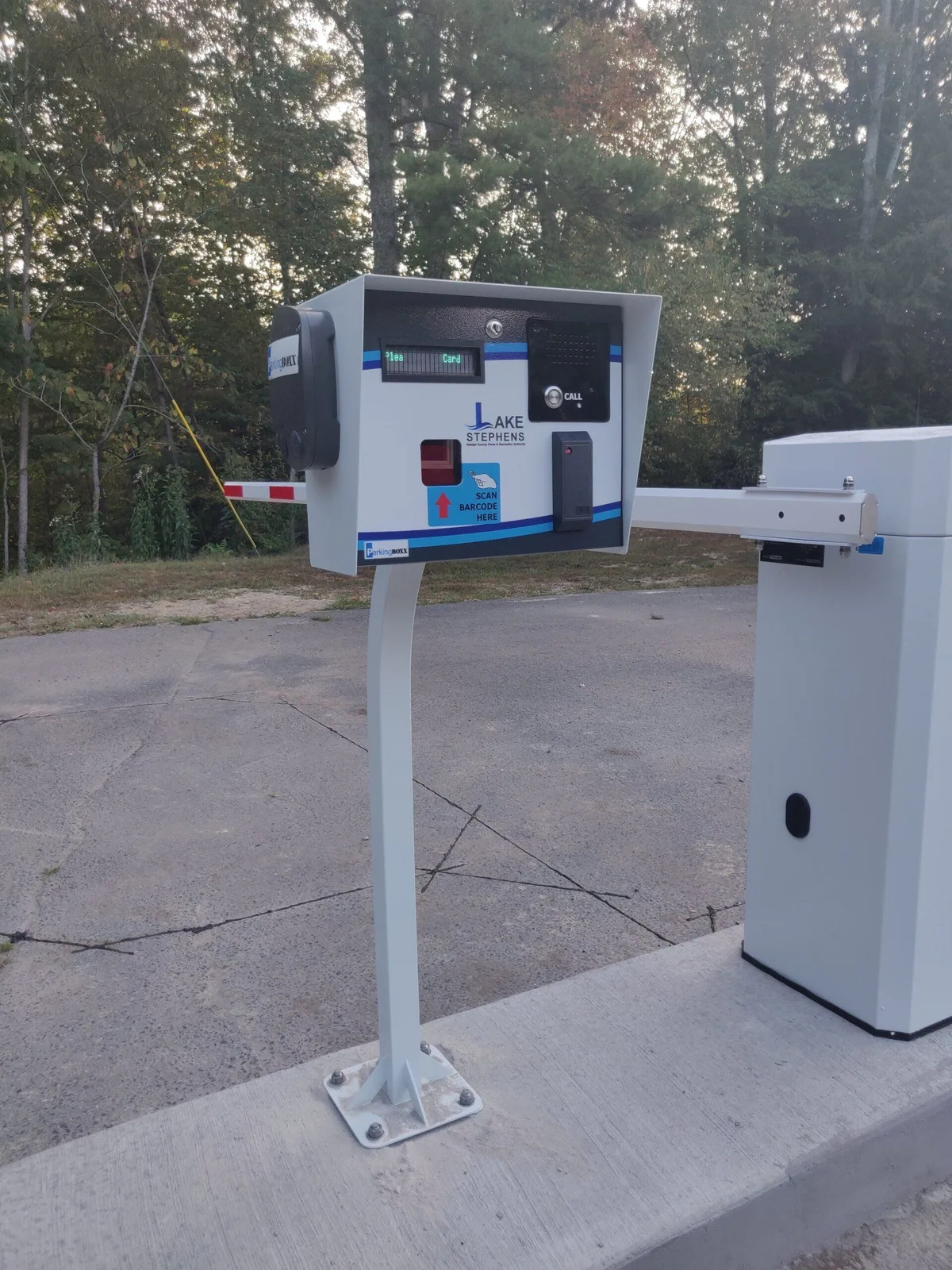 Campground gate and access pedestal installation by Parking BOXX