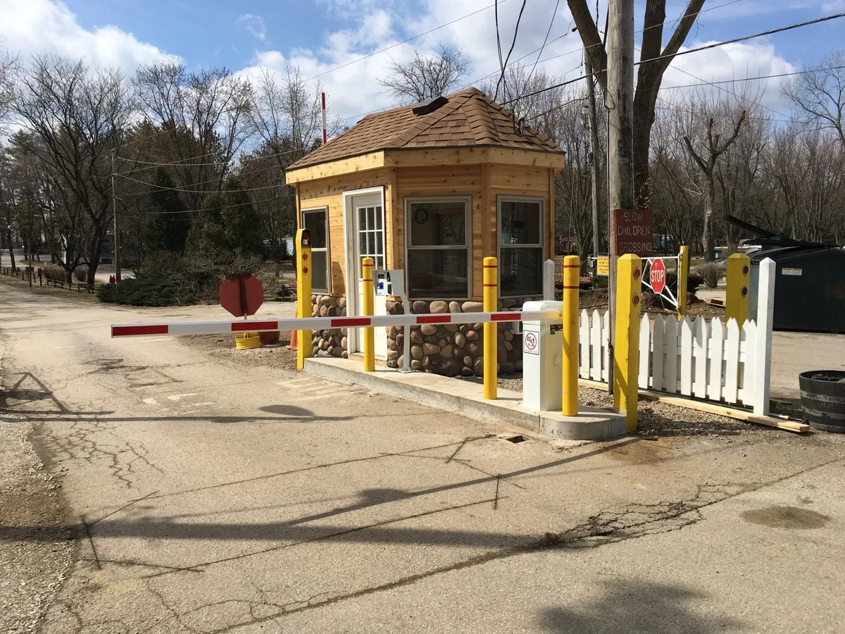 RV park gate system installation by Parking BOXX