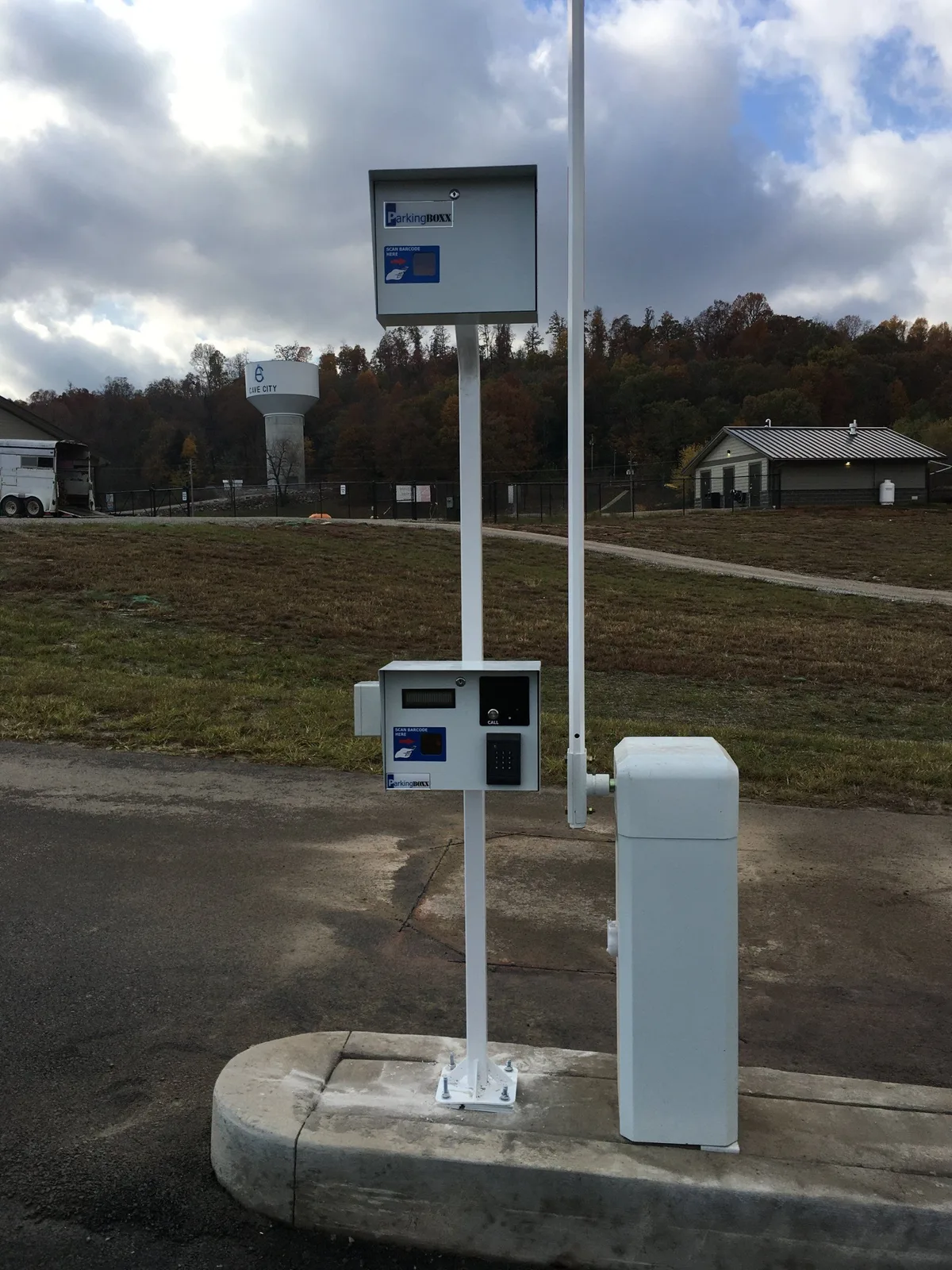 Campground barrier gate and credential reader by Parking BOXX