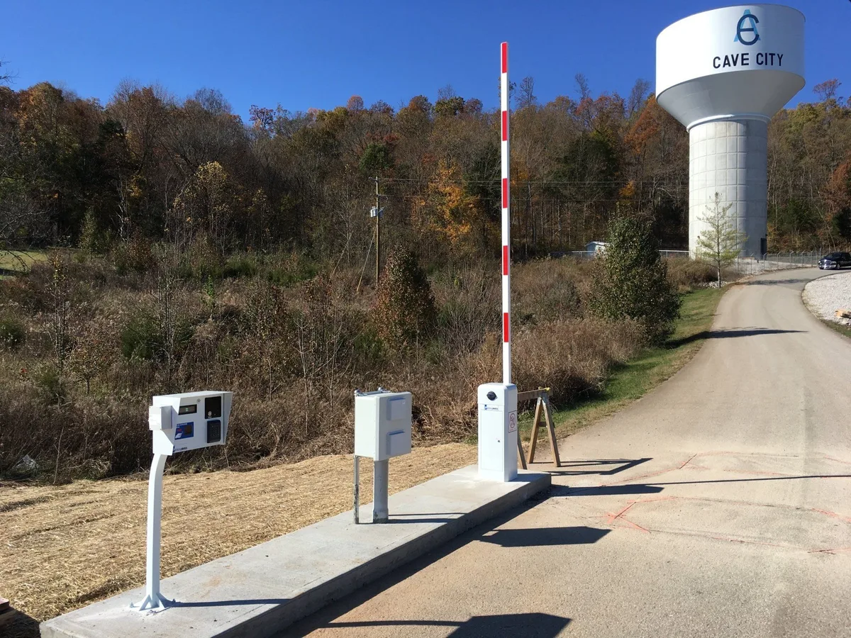 Campground gate installation by Parking BOXX