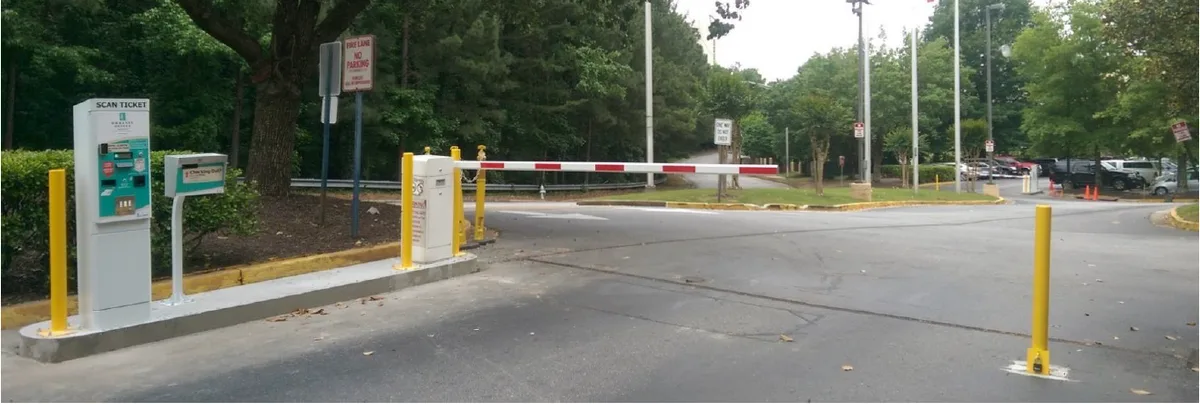 Manufactured bolt-down bollards for parking equipment