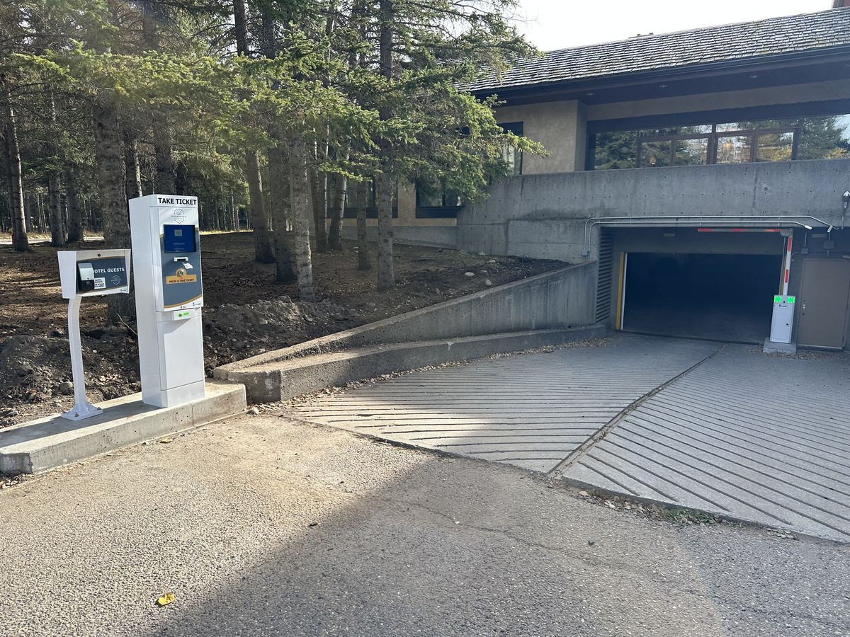 Parking BOXX barrier gate system installed in Kananaskis, AB