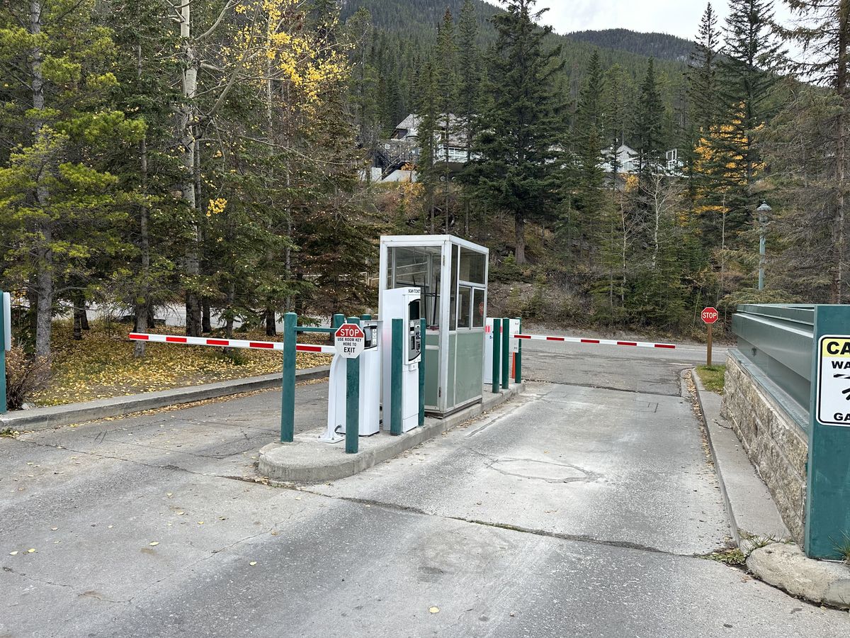 Parking BOXX barrier gate system installed in Banff, AB